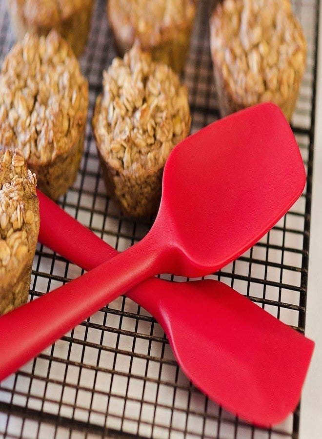 MOBDESK Silicone Spatula Sets of 6 Pcs Made of Food Grade Silicone One Piece Design Seamless Heat-Resistant Spatula Perfect for Spatula Cooking, Baking and Mixing (Red) - Image 4